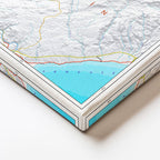 Yatay Kanvas Tablo Karaman Arazi Şekilleri Harita Tablosu Ev Ofis Duvar Dekoru