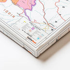 Yatay Kanvas Tablo Kars İdari Bölümler Harita Tablosu Ev Ofis Duvar Dekoru