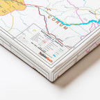 Yatay Kanvas Tablo Kastamonu Yerleşim Planı Harita Tablosu Ev Ofis Duvar Dekoru