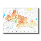 Yatay Kanvas Tablo Kilis Doğal Oluşum Harita Tablosu Ev Ofis Duvar Dekoru