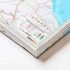 Yatay Kanvas Tablo Kırklareli Fiziki Yeryüzü Harita Tablosu Ev Ofis Duvar Dekoru