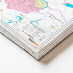 Yatay Kanvas Tablo Malatya Siyasi Sınır Harita Tablosu Ev Ofis Duvar Dekoru