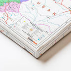 Yatay Kanvas Tablo Manisa İdari Bölümler Harita Tablosu Ev Ofis Duvar Dekoru