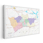 Yatay Kanvas Tablo Mardin Yerleşim Planı Harita Tablosu Ev Ofis Duvar Dekoru