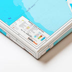 Yatay Kanvas Tablo Mersin Topografik Çizim Harita Tablosu Ev Ofis Duvar Dekoru