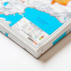 Yatay Kanvas Tablo Muş Arazi Şekilleri Harita Tablosu Ev Ofis Duvar Dekoru