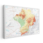 Yatay Kanvas Tablo Niğde Coğrafi Yapı Harita Tablosu Ev Ofis Duvar Dekoru