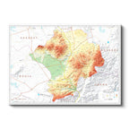 Yatay Kanvas Tablo Niğde Coğrafi Yapı Harita Tablosu Ev Ofis Duvar Dekoru