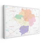 Yatay Kanvas Tablo Niğde Yerleşim Planı Harita Tablosu Ev Ofis Duvar Dekoru