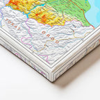 Yatay Kanvas Tablo Samsun Arazi Şekilleri Harita Tablosu Ev Ofis Duvar Dekoru