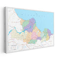 Yatay Kanvas Tablo Samsun Siyasi Sınır Harita Tablosu Ev Ofis Duvar Dekoru