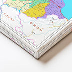 Yatay Kanvas Tablo Samsun Siyasi Sınır Harita Tablosu Ev Ofis Duvar Dekoru