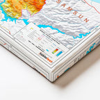 Yatay Kanvas Tablo Sinop Coğrafi Yapı Harita Tablosu Ev Ofis Duvar Dekoru