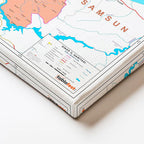 Yatay Kanvas Tablo Sinop Yerleşim Planı Harita Tablosu Ev Ofis Duvar Dekoru