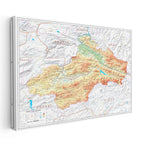 Yatay Kanvas Tablo Tokat Fiziki Yeryüzü Harita Tablosu Ev Ofis Duvar Dekoru