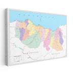 Yatay Kanvas Tablo Trabzon Yerleşim Planı Harita Tablosu Ev Ofis Duvar Dekoru