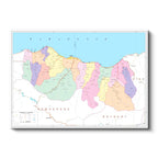 Yatay Kanvas Tablo Trabzon Yerleşim Planı Harita Tablosu Ev Ofis Duvar Dekoru