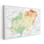 Yatay Kanvas Tablo Uşak Doğal Oluşum Harita Tablosu Ev Ofis Duvar Dekoru