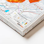 Yatay Kanvas Tablo Yozgat Yeryüzü Şekilleri Harita Tablosu Ev Ofis Duvar Dekoru