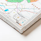 Yatay Kanvas Tablo Yozgat İdari Bölümler Harita Tablosu Ev Ofis Duvar Dekoru