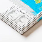 Yatay Kanvas Tablo Dünya Küresel Yeryüzü Şekli Harita Tablosu Ev Ofis Duvar Dekoru