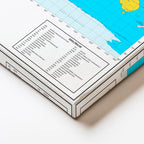 Yatay Kanvas Tablo Dünya Ülkeler Atlası Harita Tablosu Ev Ofis Duvar Dekoru