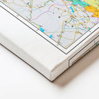 Yatay Kanvas Tablo Türkiye Mülki İdare Harita Tablosu Ev Ofis Duvar Dekoru