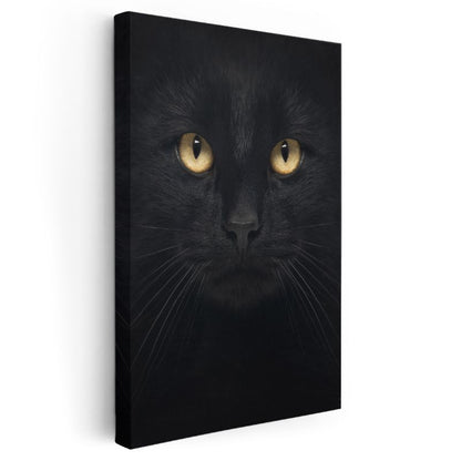 Gizemli Kedi - Altın Gözlü Bakış Kanvas Tablo