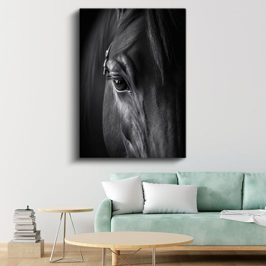 At Detayı - Derin Bakış Kanvas Tablo