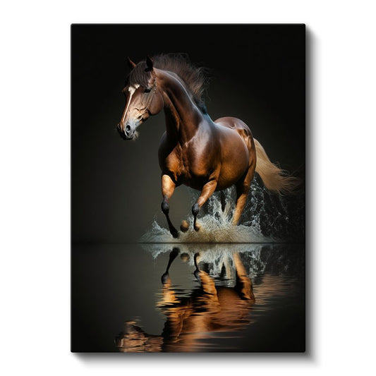 Dinamik At - Su Üzerinde Koşu Kanvas Tablo
