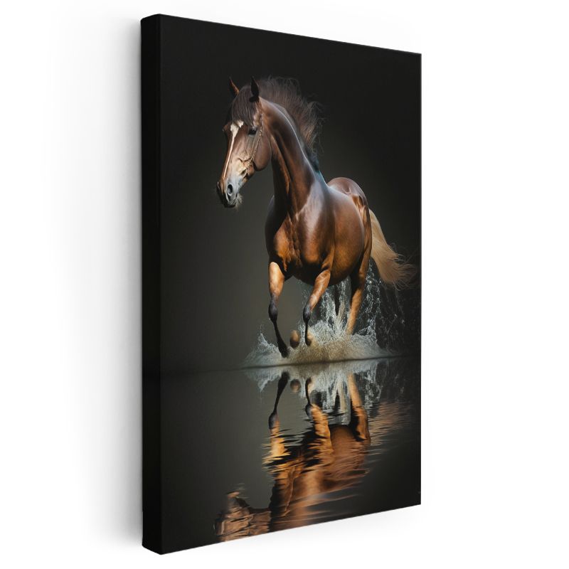 Dinamik At - Su Üzerinde Koşu Kanvas Tablo