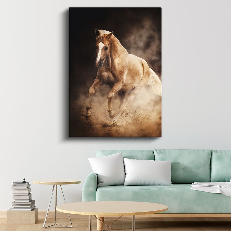 Çöl Atı - Tozlu Toprakta Özgürlük Kanvas Tablo