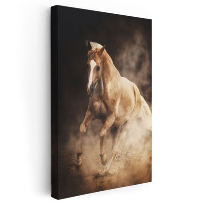 Çöl Atı - Tozlu Toprakta Özgürlük Kanvas Tablo