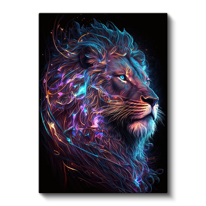 Neon Aslan - Kozmik Yele Kanvas Tablo
