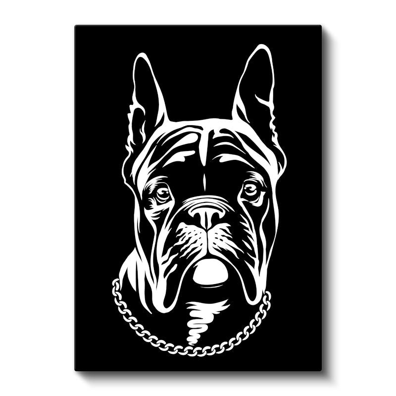 Boxer Portresi - Siyah Beyaz Kontrast Kanvas Tablo
