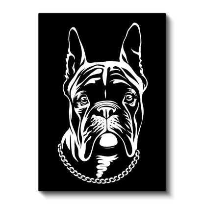 Boxer Portresi - Siyah Beyaz Kontrast Kanvas Tablo