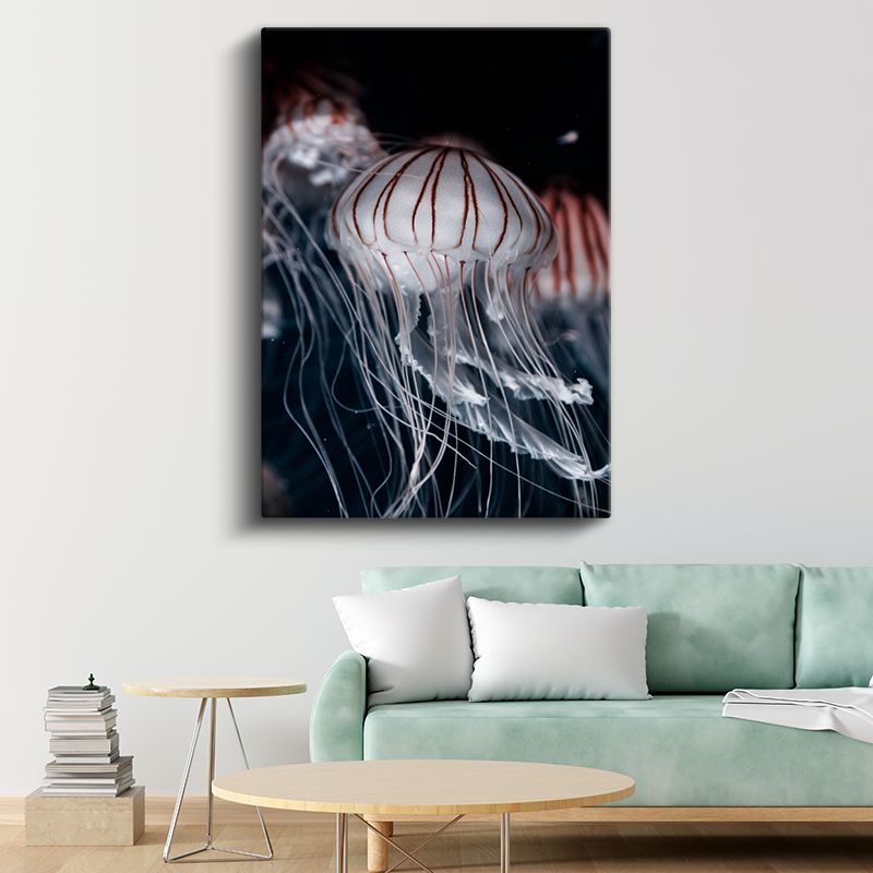 Denizanası - Derin Sular Dansı Kanvas Tablo