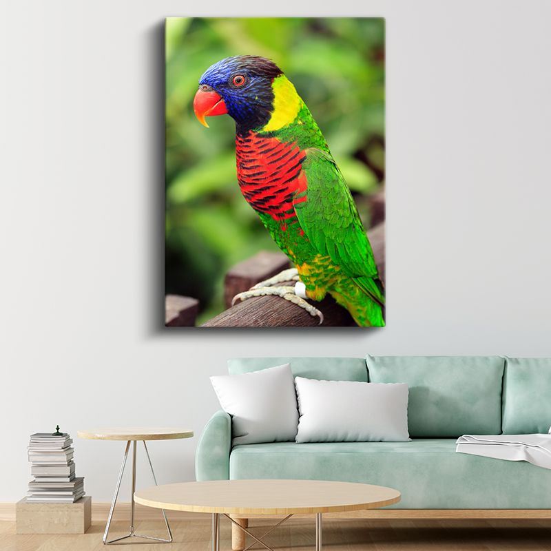 Renkli Papağan - Tropikal İhtişam Kanvas Tablo