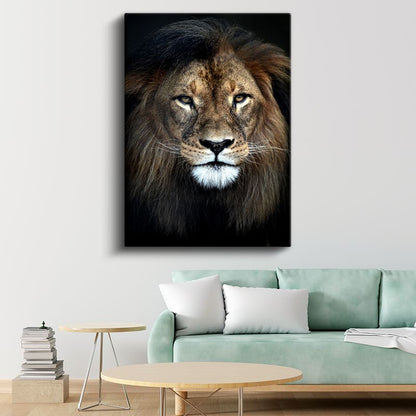 Aslan Portresi - Asil Bakış Kanvas Tablo