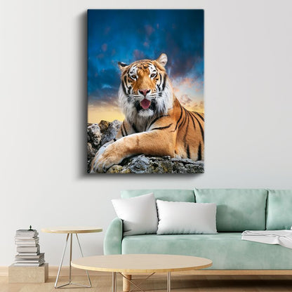 Bengal Kaplanı - Huzurlu Dinleniş Kanvas Tablo