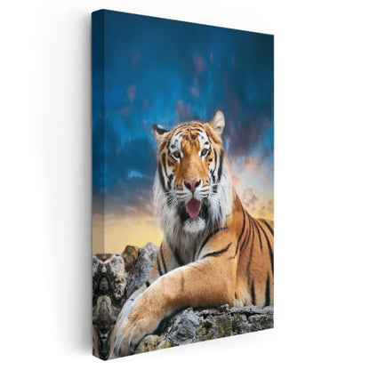 Bengal Kaplanı - Huzurlu Dinleniş Kanvas Tablo