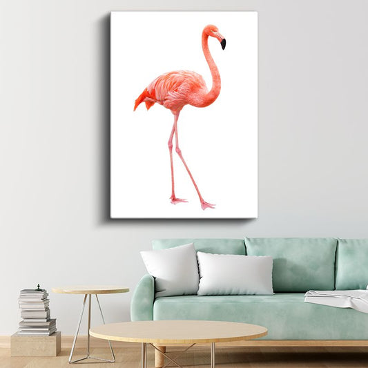 Flamingo - Zarif Duruşlu Pembe Güzellik Kanvas Tablo