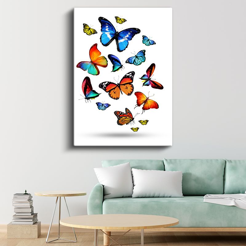 Renkli Kelebekler - Uçuşan Kanat Dansı Kanvas Tablo