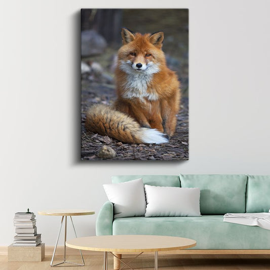Kızıl Tilki - Orman Bekçisi Portresi Kanvas Tablo
