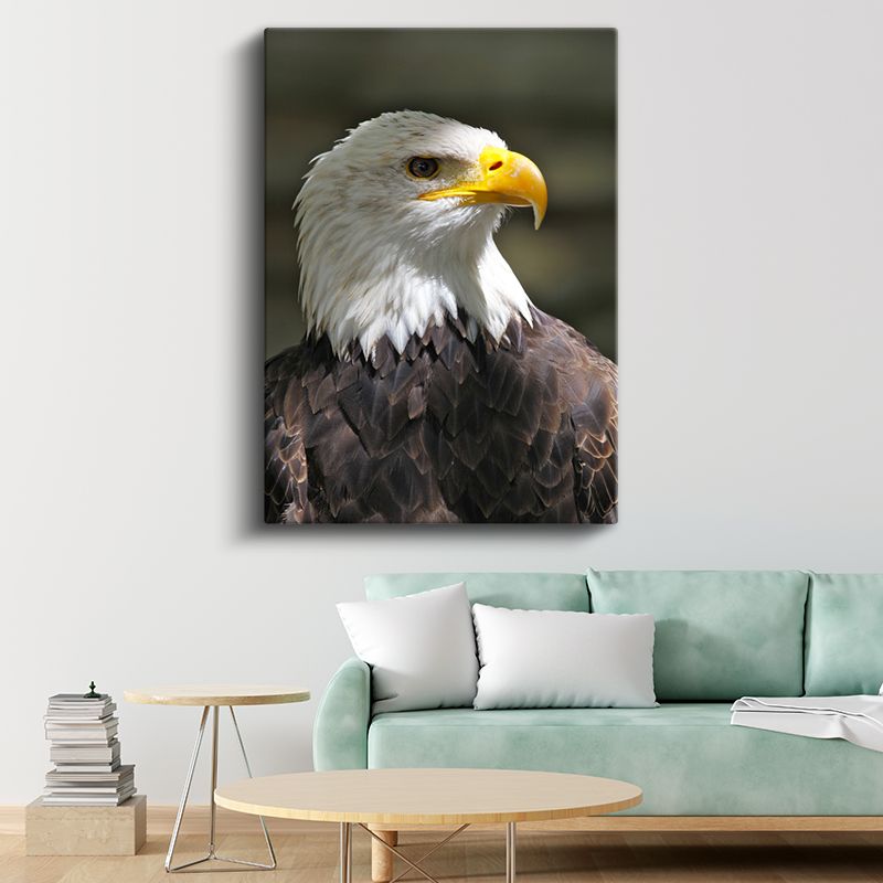 Kel Kartal - Asil Profilli Özgürlük Simgesi Kanvas Tablo