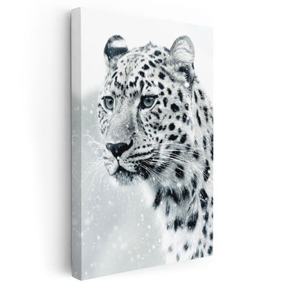 Kar Leoparı - Soğuk İklimin Zarif Avcısı Kanvas Tablo