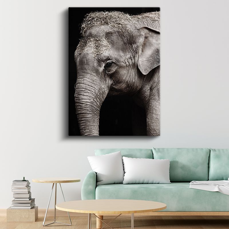 Fil Portresi - Bilge Bakışlı Devasa Dostumuz Kanvas Tablo