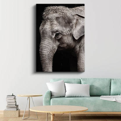 Fil Portresi - Bilge Bakışlı Devasa Dostumuz Kanvas Tablo