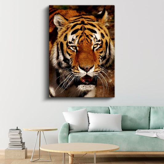 Kaplan Portresi - Vahşi Doğanın Güçlü Kralı Kanvas Tablo