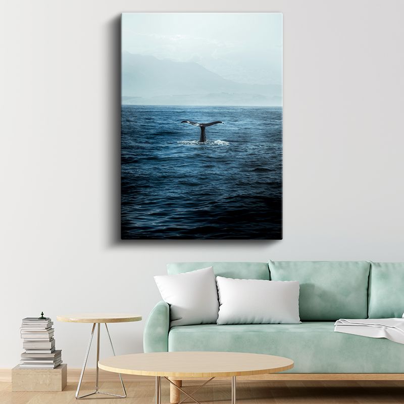 Balina Kuyruğu - Derin Sularda Zarif Dalış Kanvas Tablo